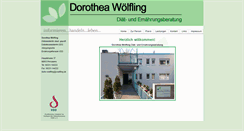 Desktop Screenshot of ernaehrungsberatung-woelfling.de